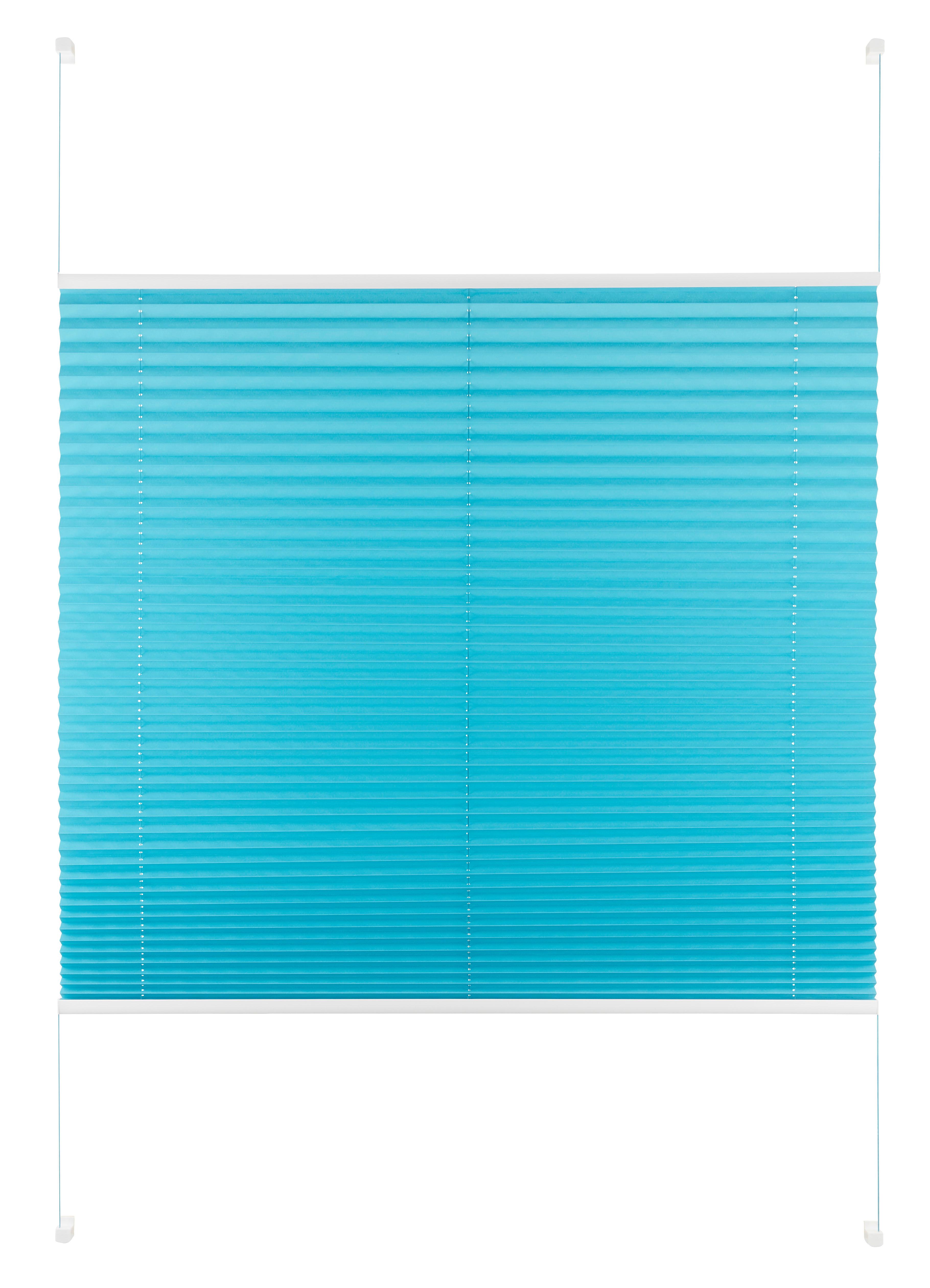 Plissee Free in Petrol ca. 100x130cm - Petrol, Textil (100/130cm) - Premium Living