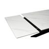 TABLE À RALLONGE LEON - noir/blanc, MODERN, céramique/métal (180-260/76/90cm) - Premium Living
