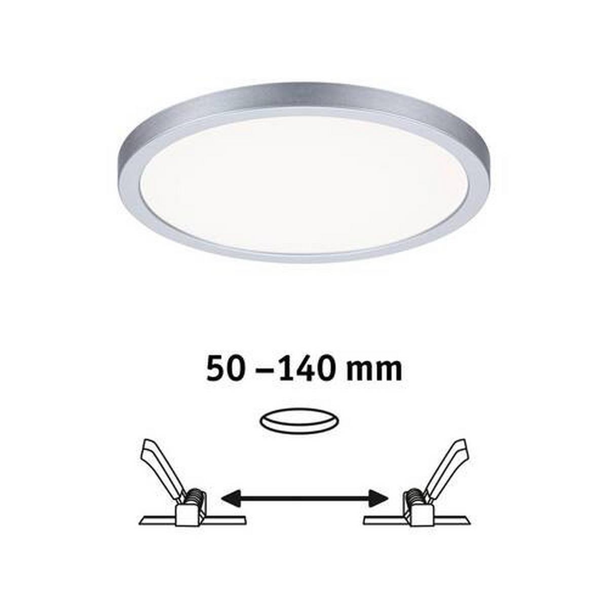 LED-Paneel Areo VariFit in Chromfarben max. 13 Watt - Chromfarben, Design, Kunststoff (17,5cm) - Paulmann