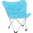 Gartenstuhl Cesia - Türkis/Silberfarben, MODERN, Kunststoff/Textil (70/82/42cm) - MODERN LIVING