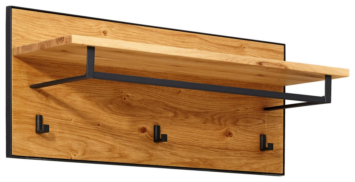 PANEL DO PRZEDPOKOJU KELIO - kolor dębowy/antracytowy, Natur, materiał drewnopochodny/metal (85/30/28cm) - Linea Natura