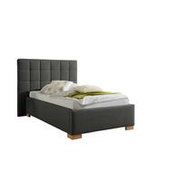 Polsterbett Cueno Anthrazit ca. 100x200 cm - Anthrazit/Naturfarben, MODERN, Holz/Textil (100/200cm) - Livetastic