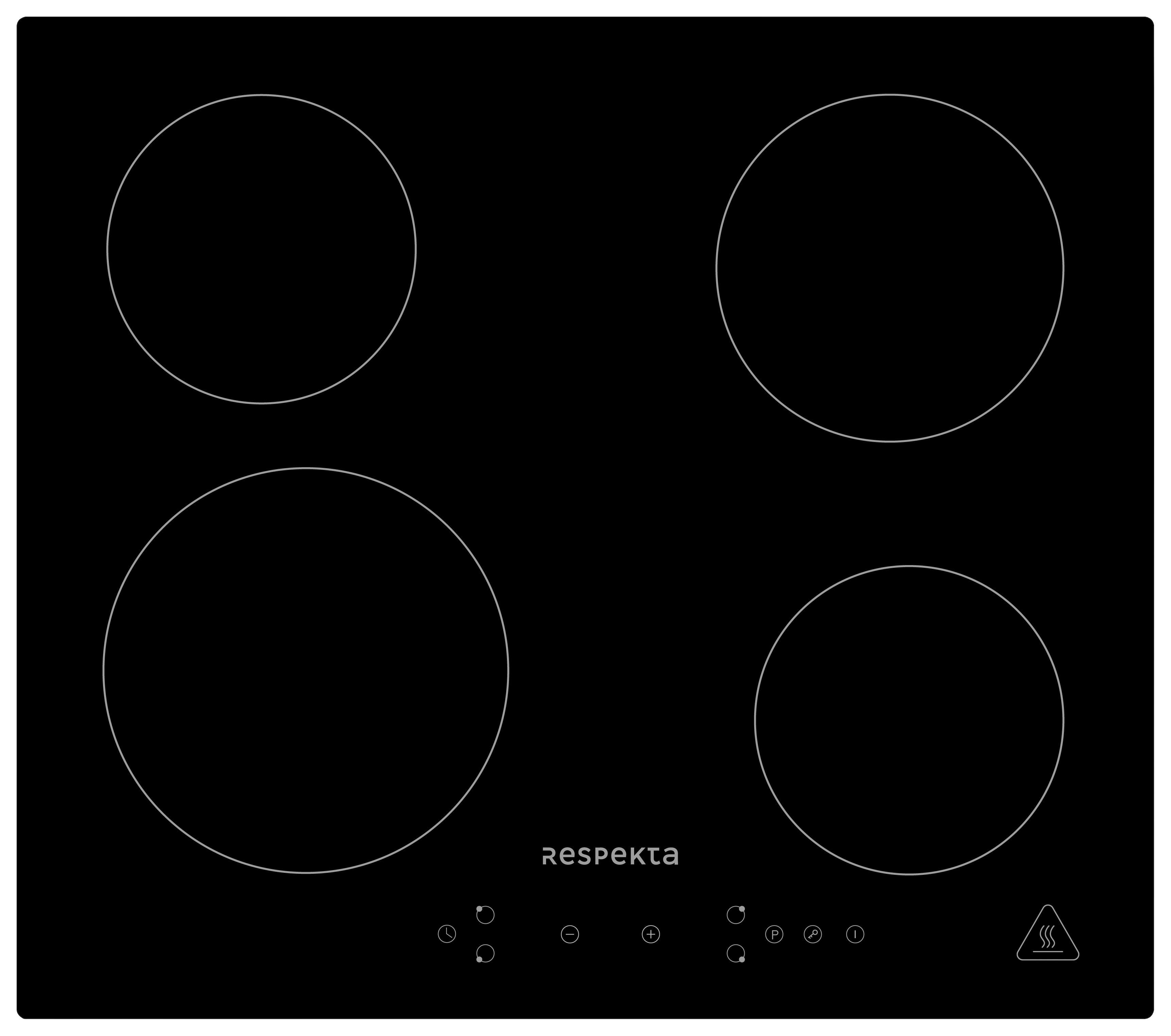 Induktionskochfeld KM4295l-28 ca. 59/5,8/52 cm Schwarz - Schwarz, Trend, Glas (59/5,8/52cm) - Respekta