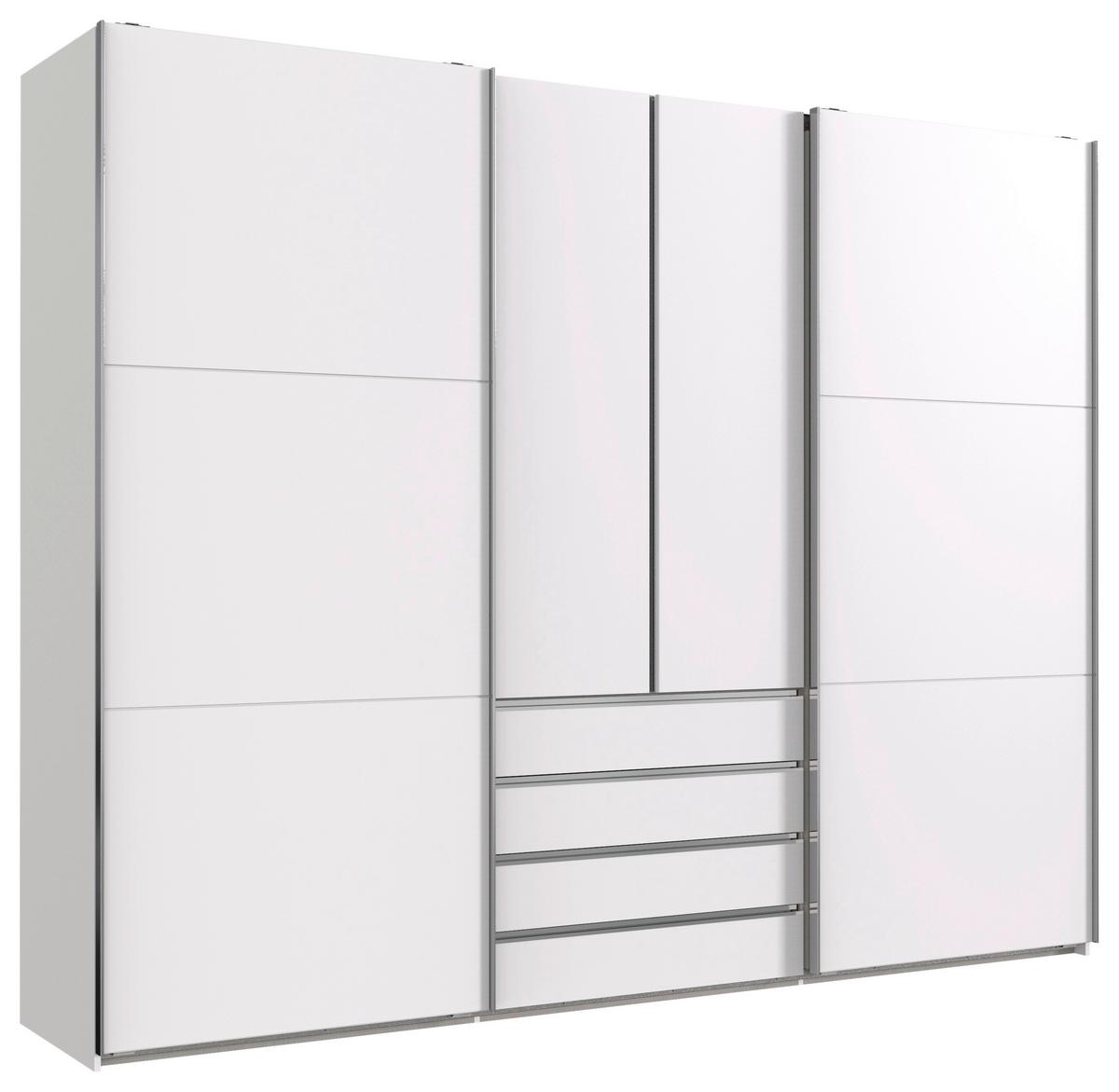 Ormar S Kliznim Vratima Magic - bijela/boje kroma, Moderno, drvni materijal/metal (300/236/65cm) - Premium Living