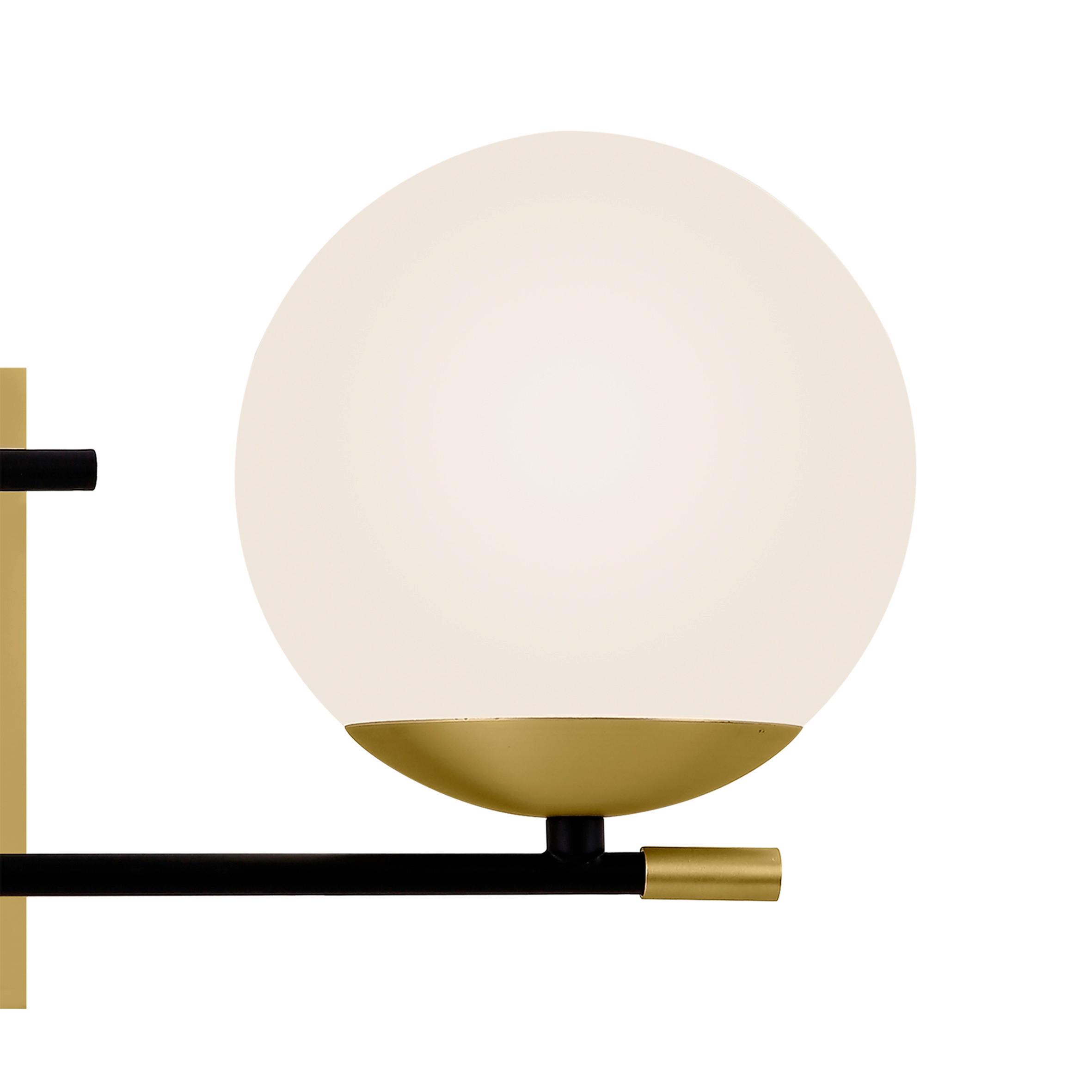 WANDLEUCHTE NOSTALGIA - Weiss/Goldfarben, Trend, Glas/Metall (17,5/42/44cm) - MAYTONI