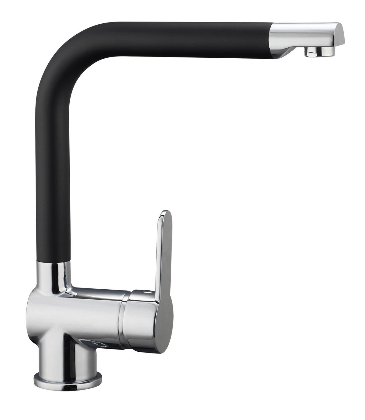 Küchenarmatur Rio in Schwarz/Chromfarben - Chromfarben/Schwarz, Metall (30cm) - Schütte