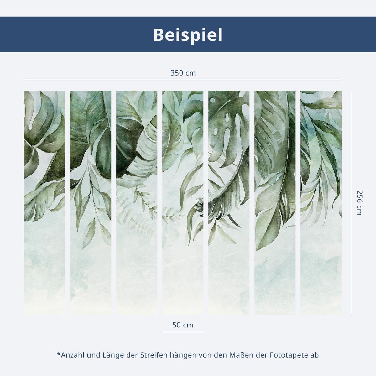 Fototapete Garlic Flowers Grün/Beige ca. 400x280cm - Beige/Grün, LIFESTYLE, Textil (400/280cm) - artgeist