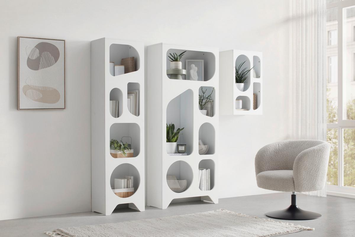 REGAL SETTO -TREND- - Weiss, Romantik / Landhaus, Holzwerkstoff (45/75/31cm) - Premium Living
