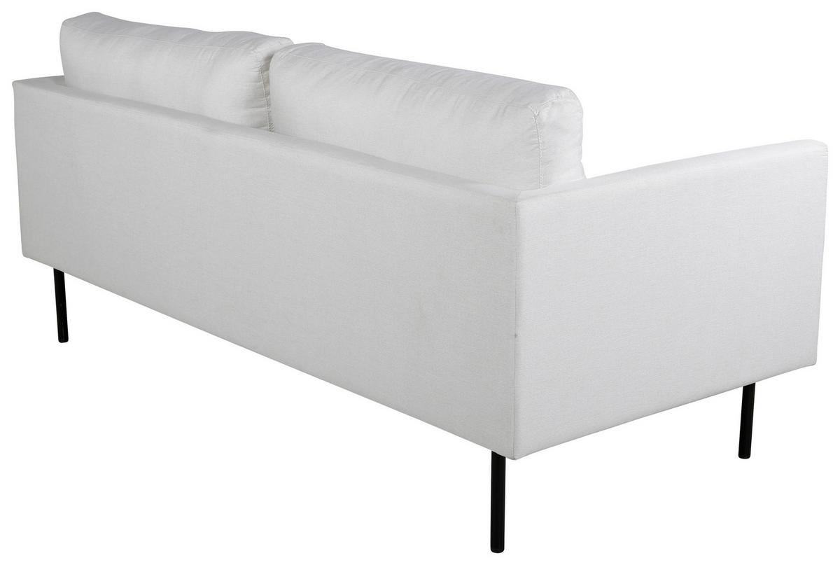 2-SITZER-SOFA ZOOM - Creme/Schwarz, Design, Textil/Metall (180/78/80cm) - Livetastic