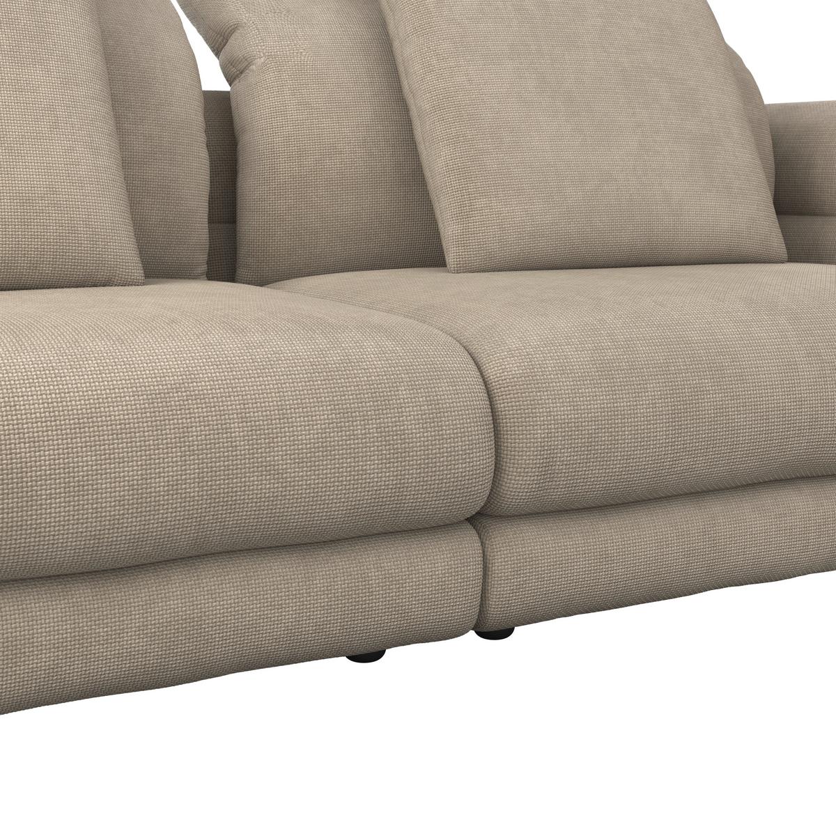 Zofa Lea, Bež, Šenilja, Žamet - črna/bež, Moderno, kovina/tekstil (284/87/110cm) - Bessagi Home
