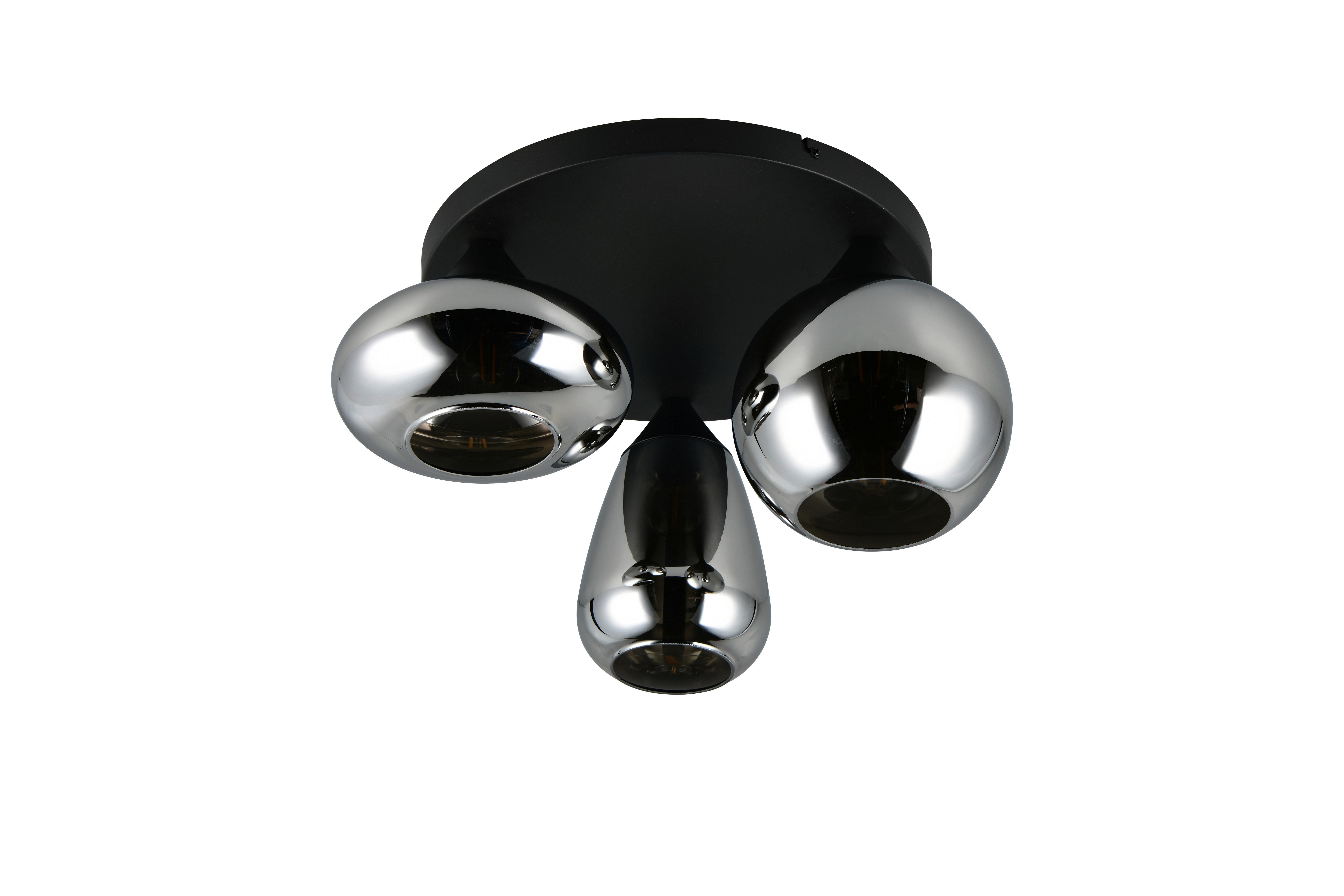LAMPA SUFITOWA 617030332 LUMINA - czarny/czarny wysoki połysk, Trend, metal/szkło (48,5/24,5cm) - Trio Leuchten