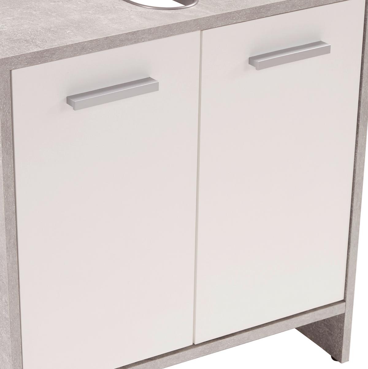 Element Ispod Umivaonika Attack - bijela/svijetlo siva, Moderno, drvni materijal/plastika (60,4/55/28cm)