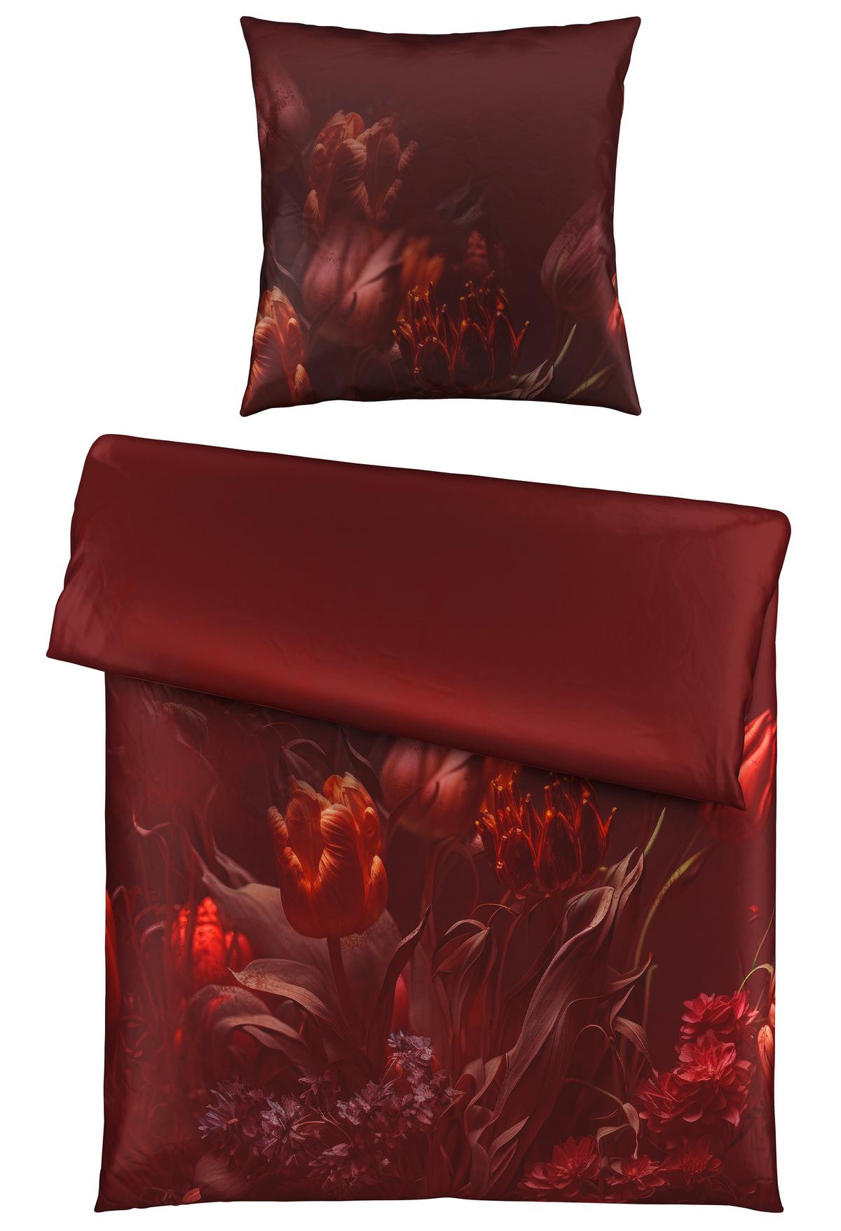 POŚCIEL BURGONJO - ciemnoczerwony, tkanina (135/200cm) - Novel