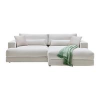 Ecksofa Beige - Beige, Modern, Holz (268/194cm) - Premium Living