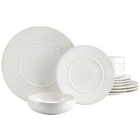 Jedilni Servis Unico Toscania, 12-Delni - krem barve/bela, Basics, keramika - Creatable