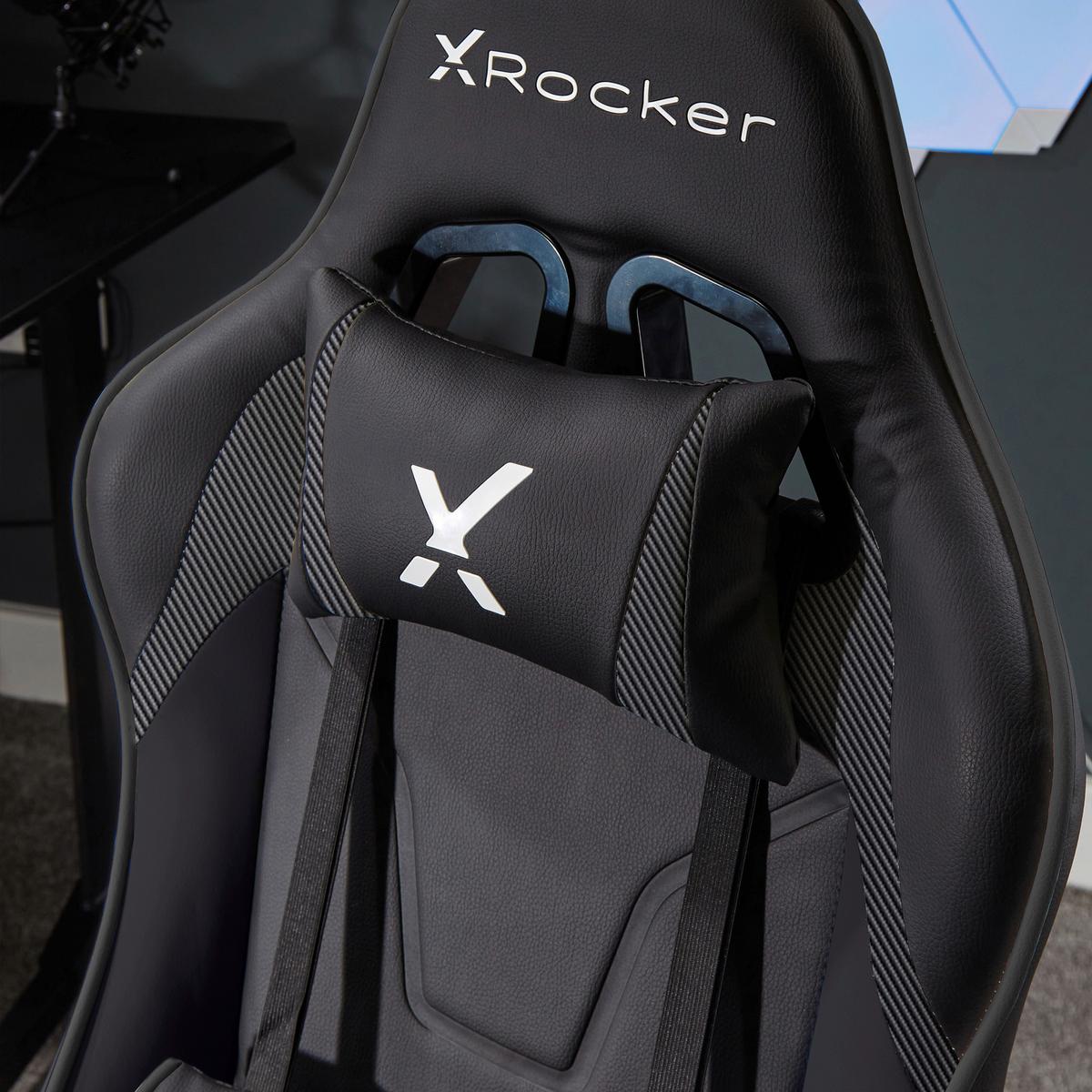 Gamingsessel Agility ca. 55x113x62,5cm Schwarz - Schwarz, MODERN, Kunststoff/Textil (55/113/62,5cm) - X Rocker