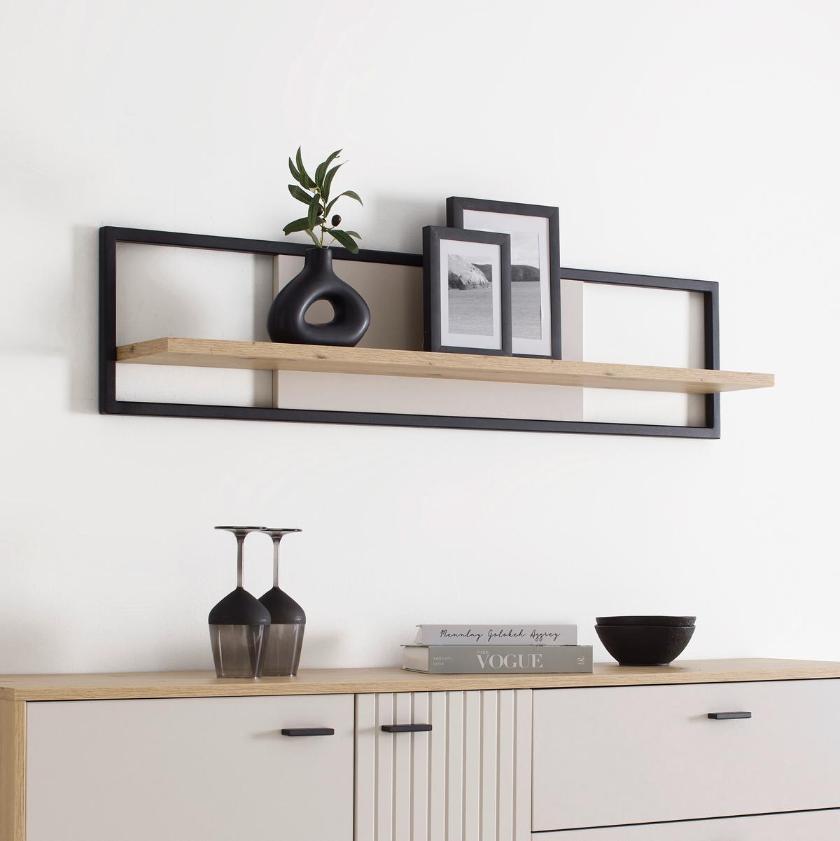 Wandboard Cremona Kaschmir - Kaschmir, MODERN, Holzwerkstoff/Metall (120/28/20cm) - Premium Living