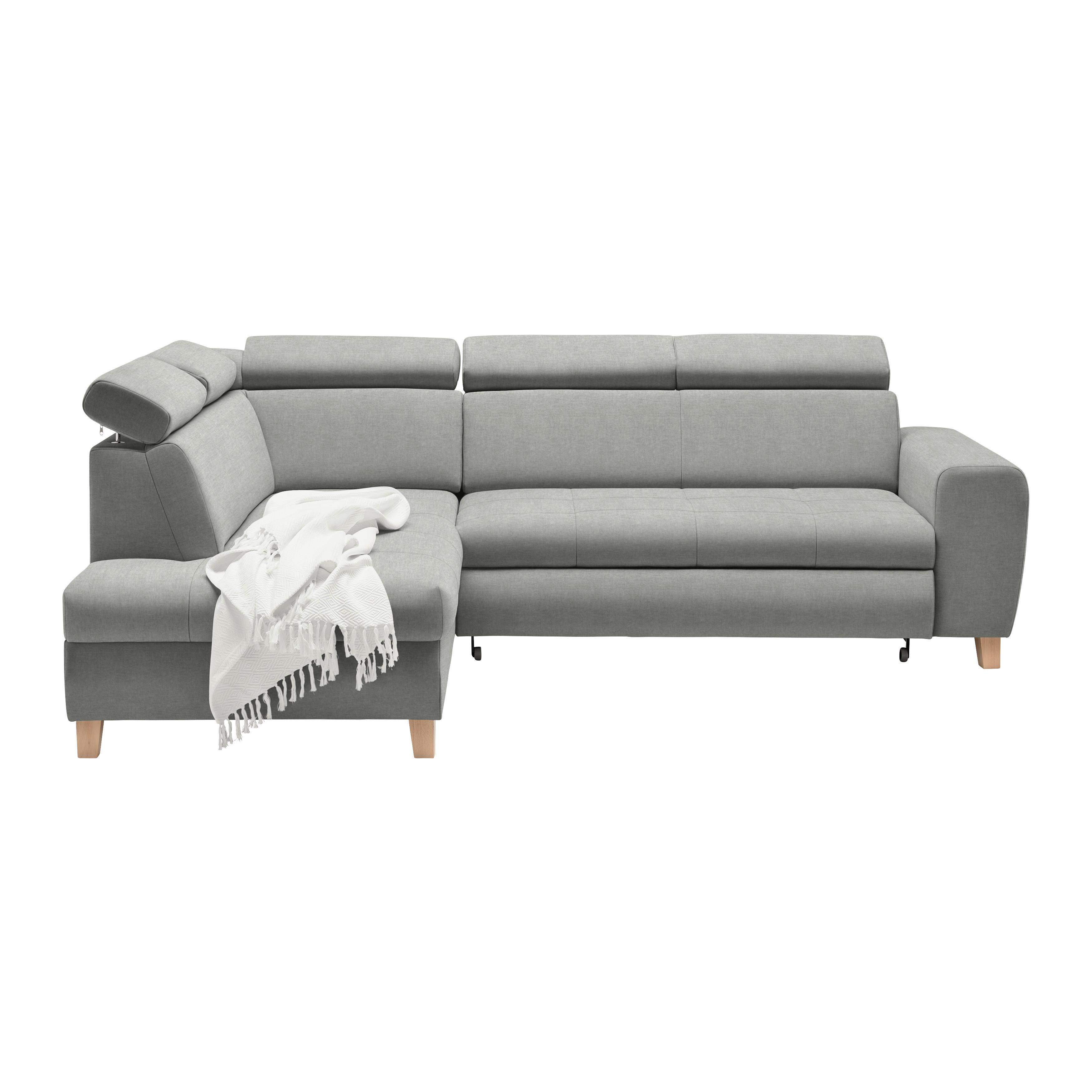 Kutna Garnitura Lugo - siva, Moderno, drvo/metal (205/98/266cm) - Modern Living