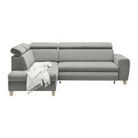 Ecksofa Lugo Grau - Grau, MODERN, Holz/Kunststoff (205/98/266cm) - Mömax