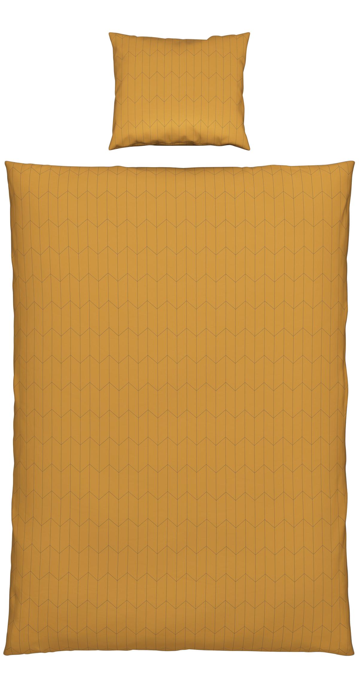 Bettwäsche Tegola in Gelb/Grau ca. 160x210cm - Gelb/Grau, Modern, Textil (160/210cm) - Modern Living