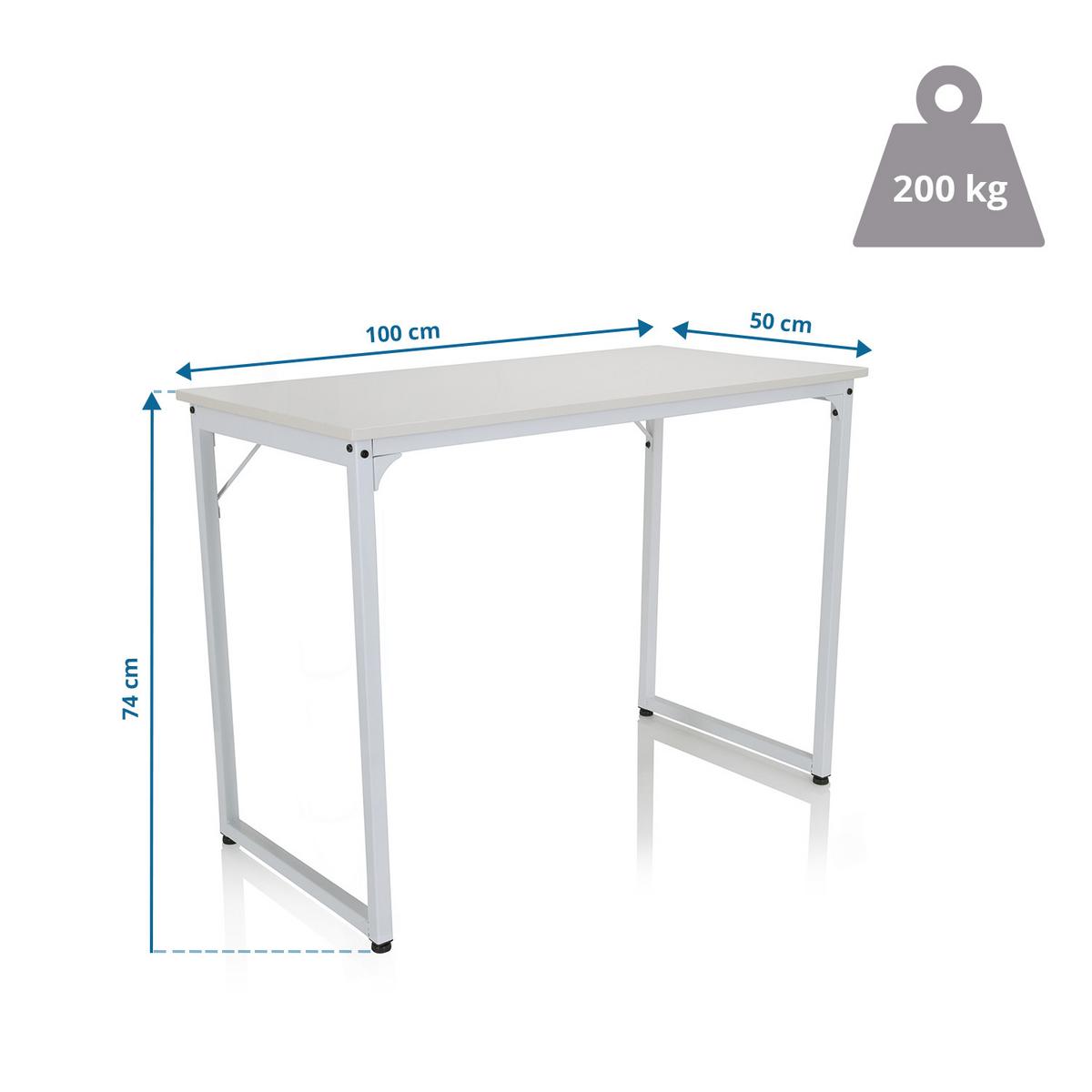 Pisalna Miza Workspace I, Bela - bela, Basics, kovina/leseni material (120/50/74cm) - MID.YOU