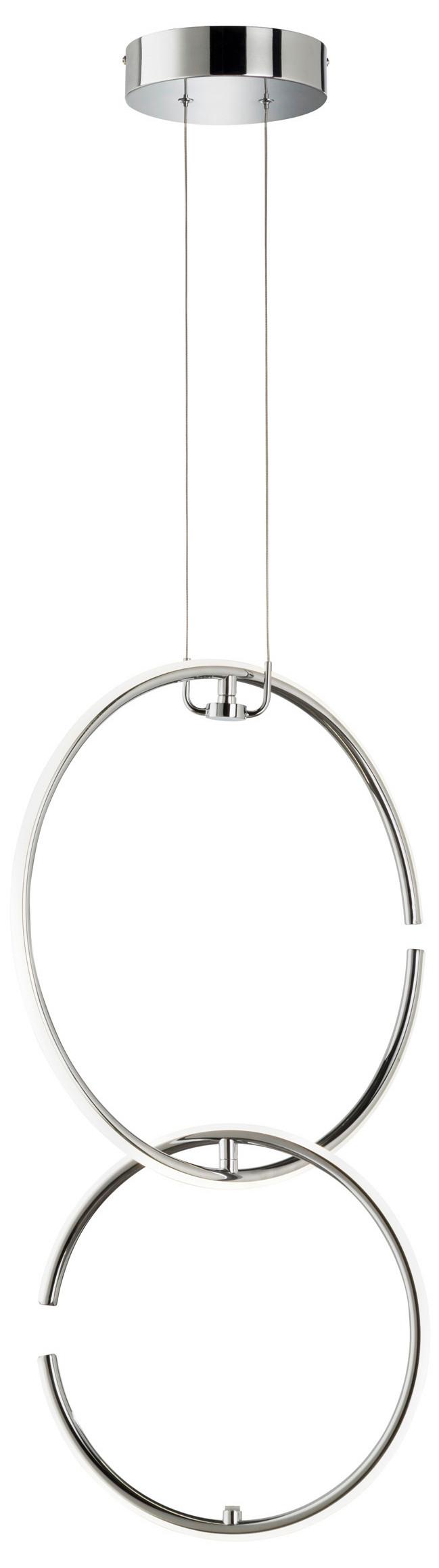 LED-Hängeleuchte Click&Match Chromfarben max. 17 Watt - Chromfarben, MODERN, Metall (45/21/23cm) - Wofi