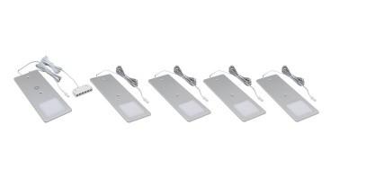 Unterbauleuchten-Set LENA in Silber - Silberfarben, MODERN, Kunststoff (19/0,4/7cm) - Mömax