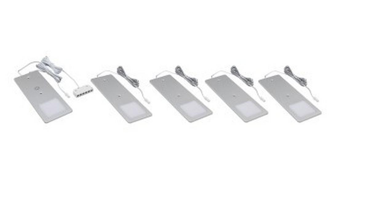 Unterbauleuchten-Set LENA in Silber - Silberfarben, MODERN, Kunststoff (19/0,4/7cm) - Mömax
