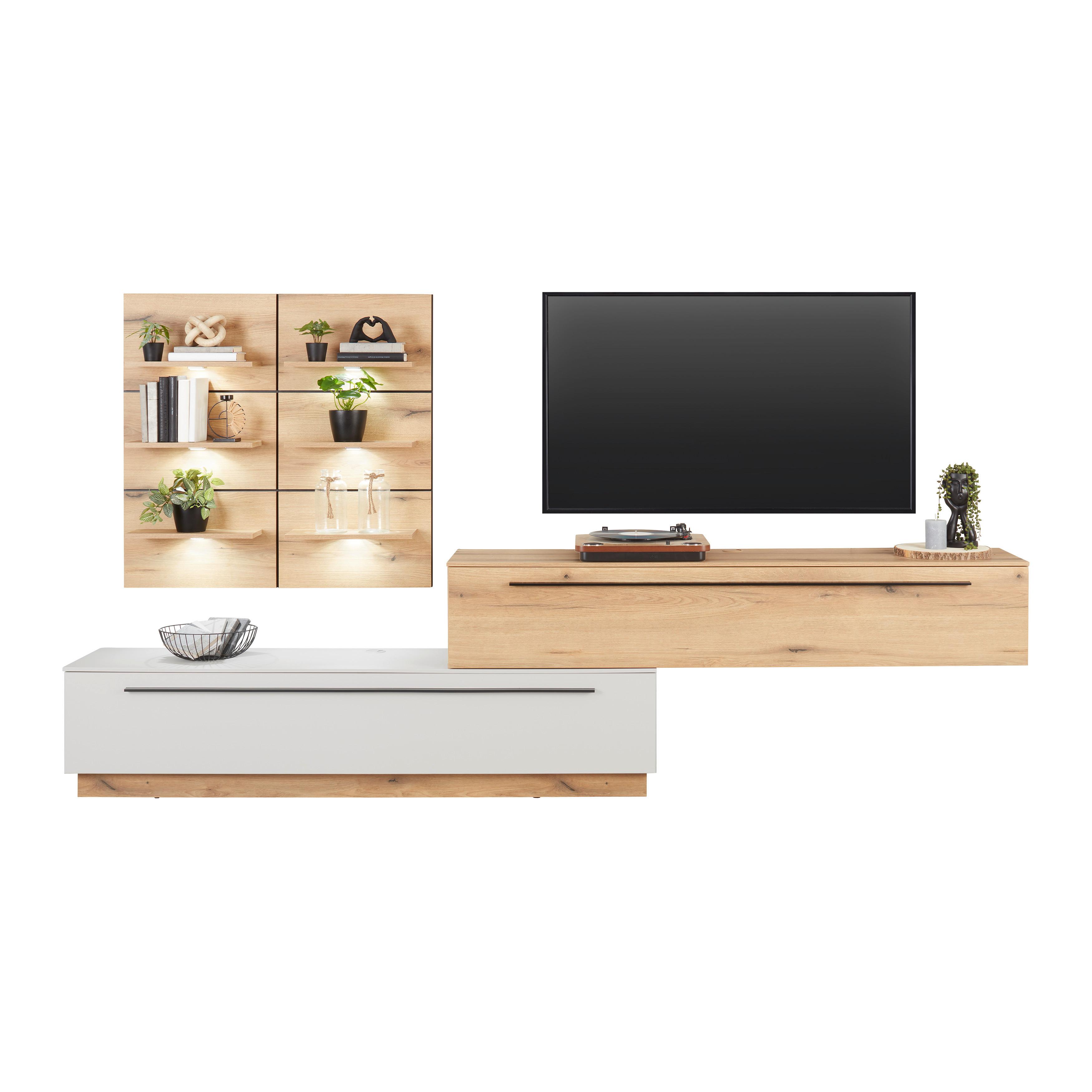 Zidna Polica Mateo - boje hrasta, Moderno, drvni materijal (50/95,5/18,2cm) - Modern Living