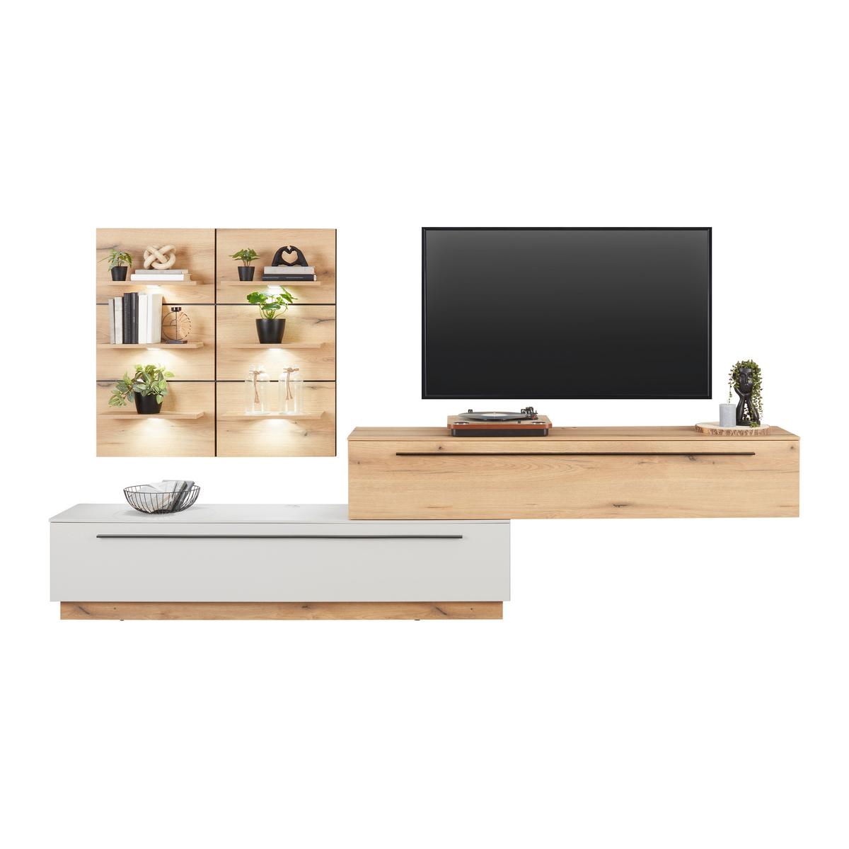 Tv Komoda Mateo - boje hrasta, Moderno, drvni materijal/plastika (180/41/40cm) - Modern Living