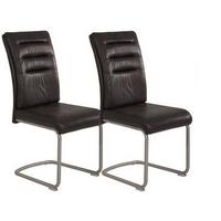 Schwingstuhl-Set Paula Anthrazit 2er-Set - Edelstahlfarben/Anthrazit, MODERN, Textil/Metall (45/102/65cm) - MID.YOU