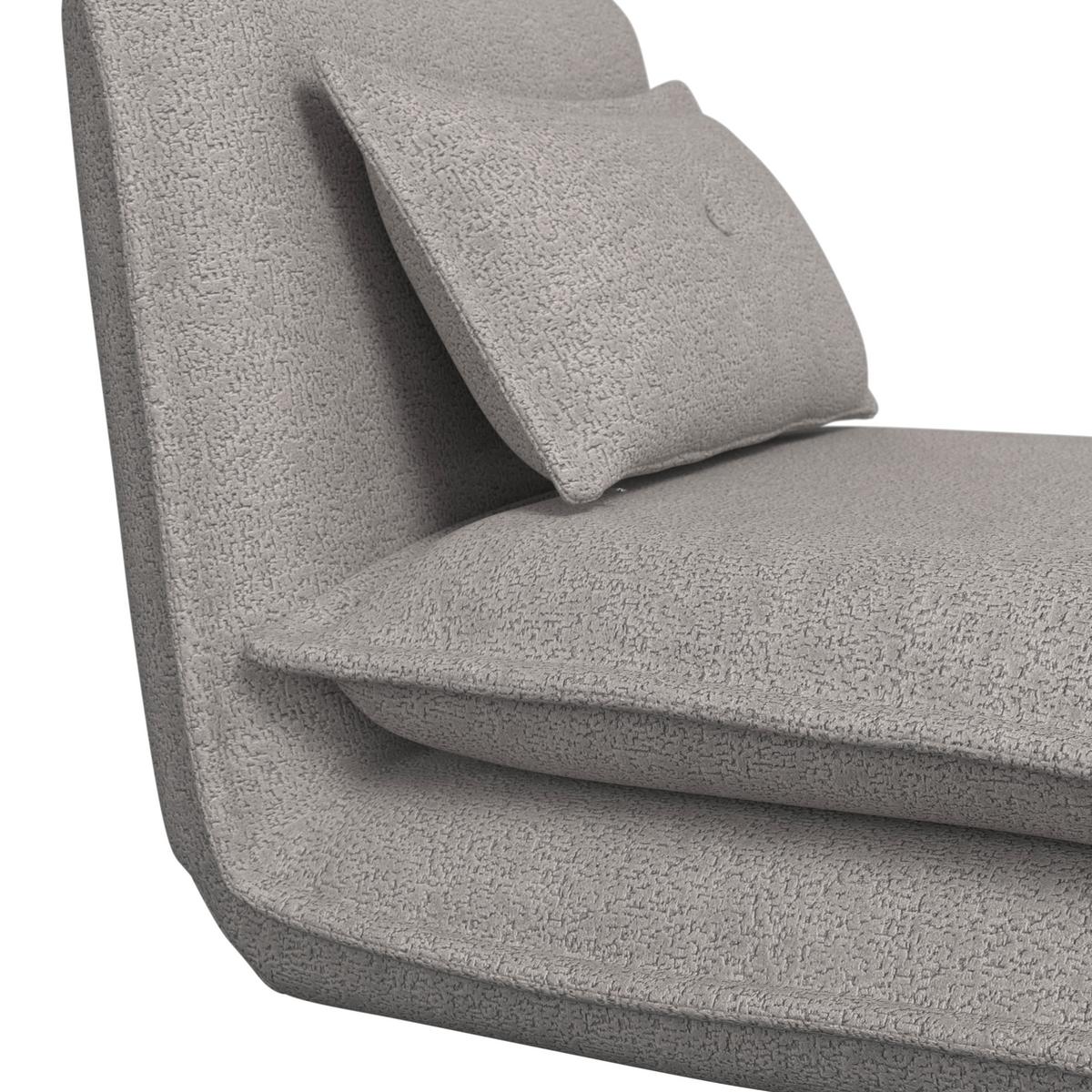 Fekvőfotel Tamara - világosszürke, Modern, textil/fém (82/31/69cm) - Bessagi Home