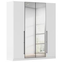 Kleiderschrank Safari Grau/Weiß - Weiß/Grau, KONVENTIONELL, Holzwerkstoff/Metall (181/210/54cm) - Based