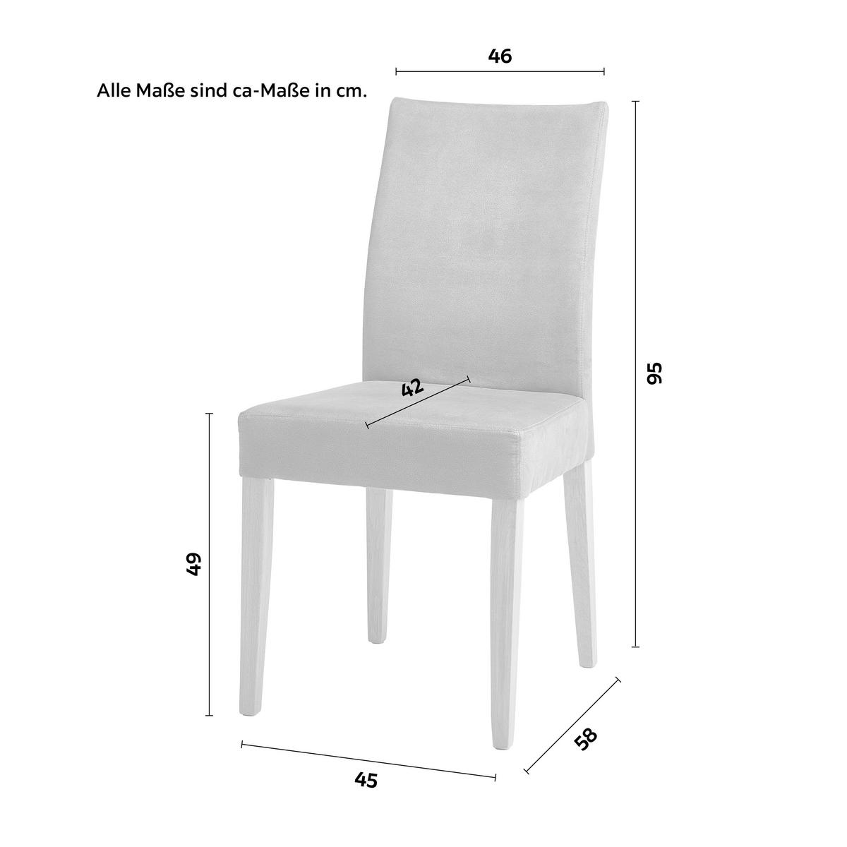 Stuhl Nevada in Eichefarben/Dunkelgrau - Dunkelgrau/Eichefarben, Basics, Holz/Textil (46/95/58cm) - Mömax
