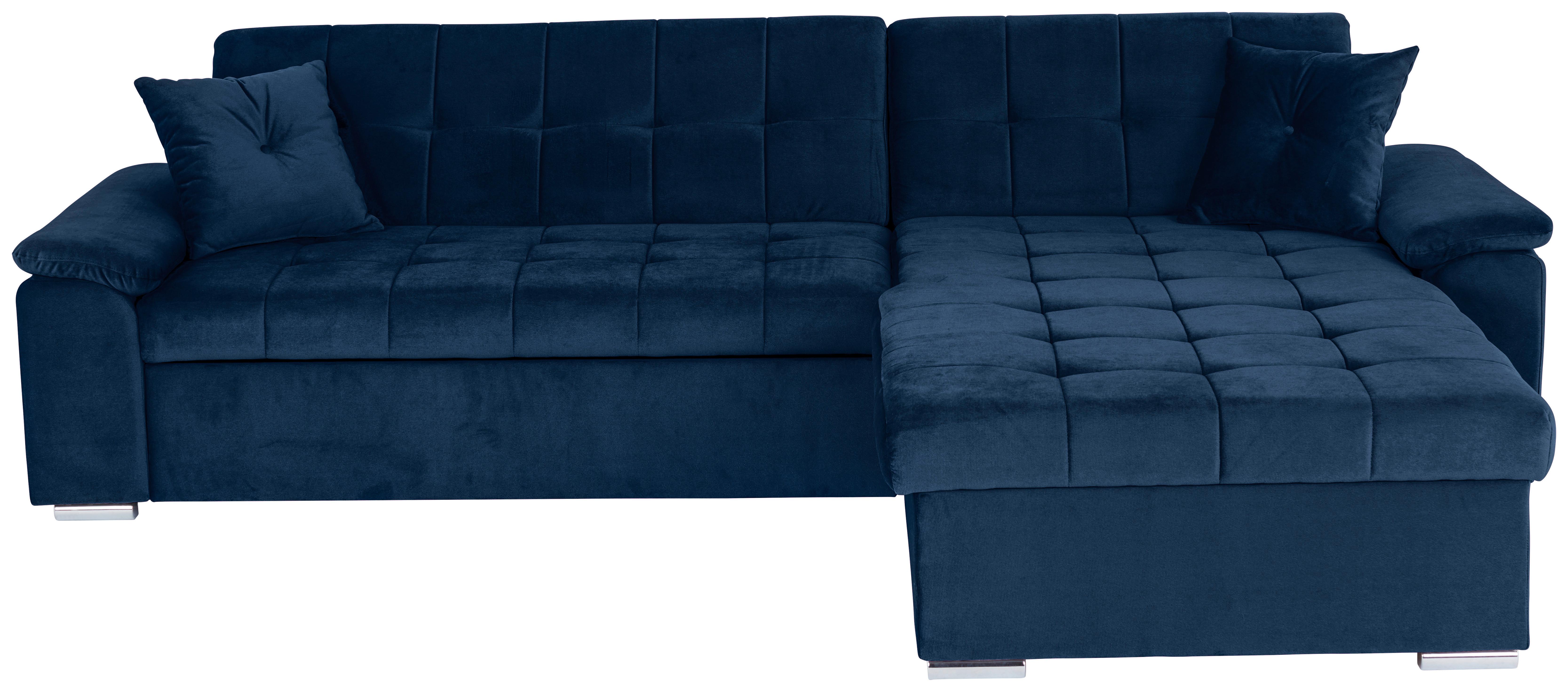 NAROŻNIK KEATON INDIGO - niebieski, Basics, tkanina (263/169cm) - Livetastic