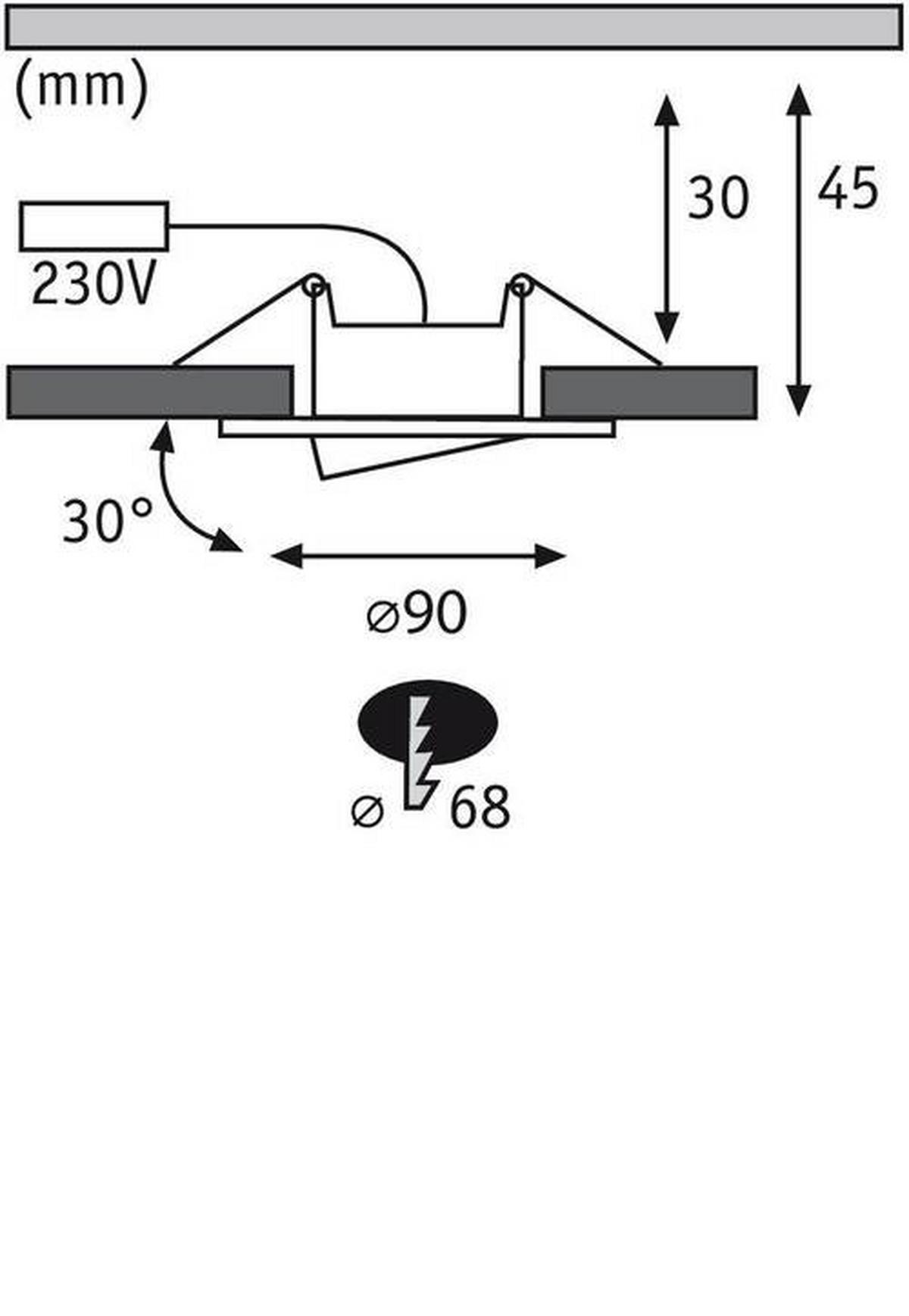 LED-Deckenleuchte Calla IP65 in Weiß  max. 10x 6 Watt - Weiß, Basics, Kunststoff (9cm) - Paulmann