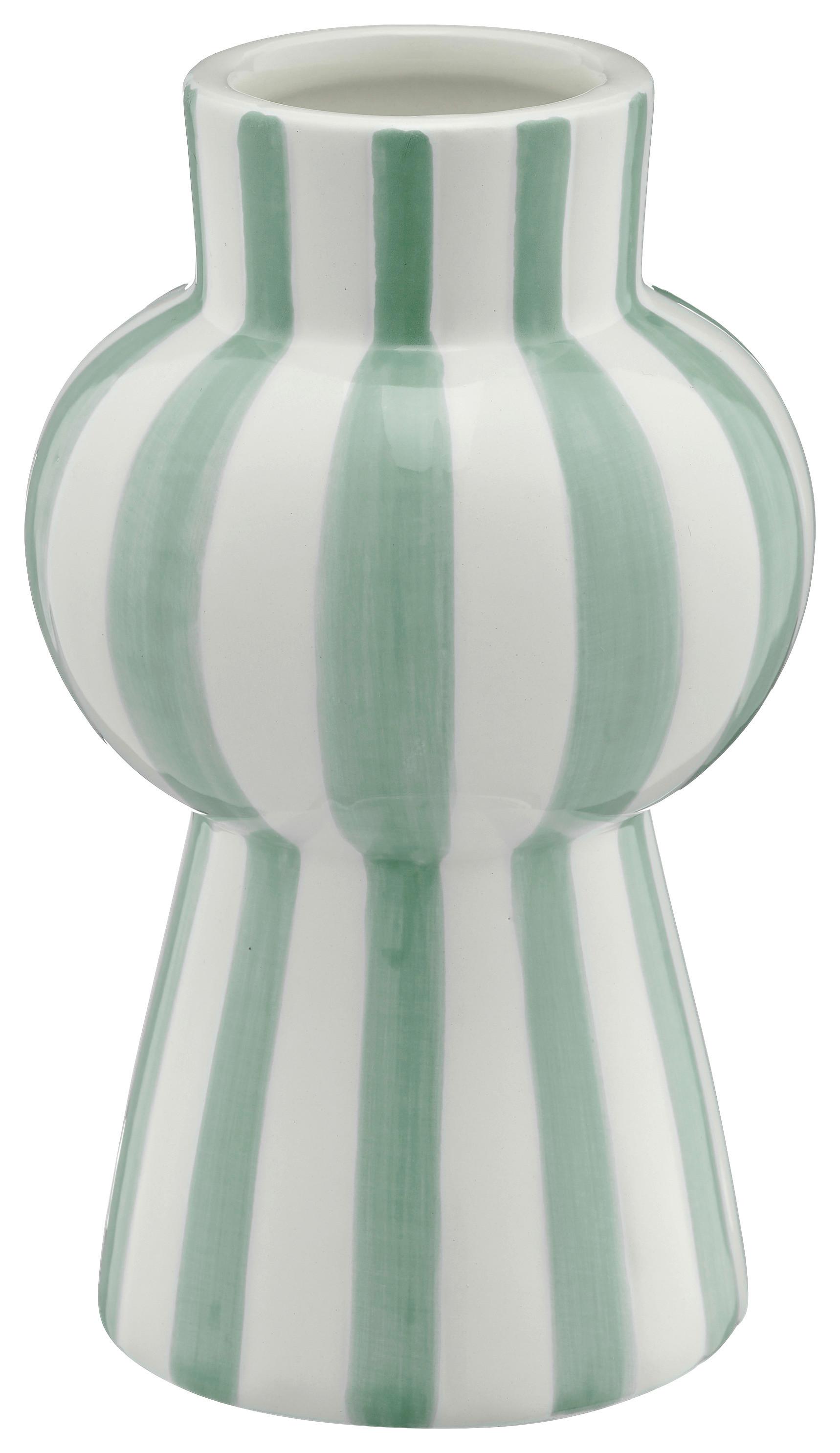 Vase Miami I Hellgrün - Hellgrün, Basics, Glas (8/14/8cm) - Mömax