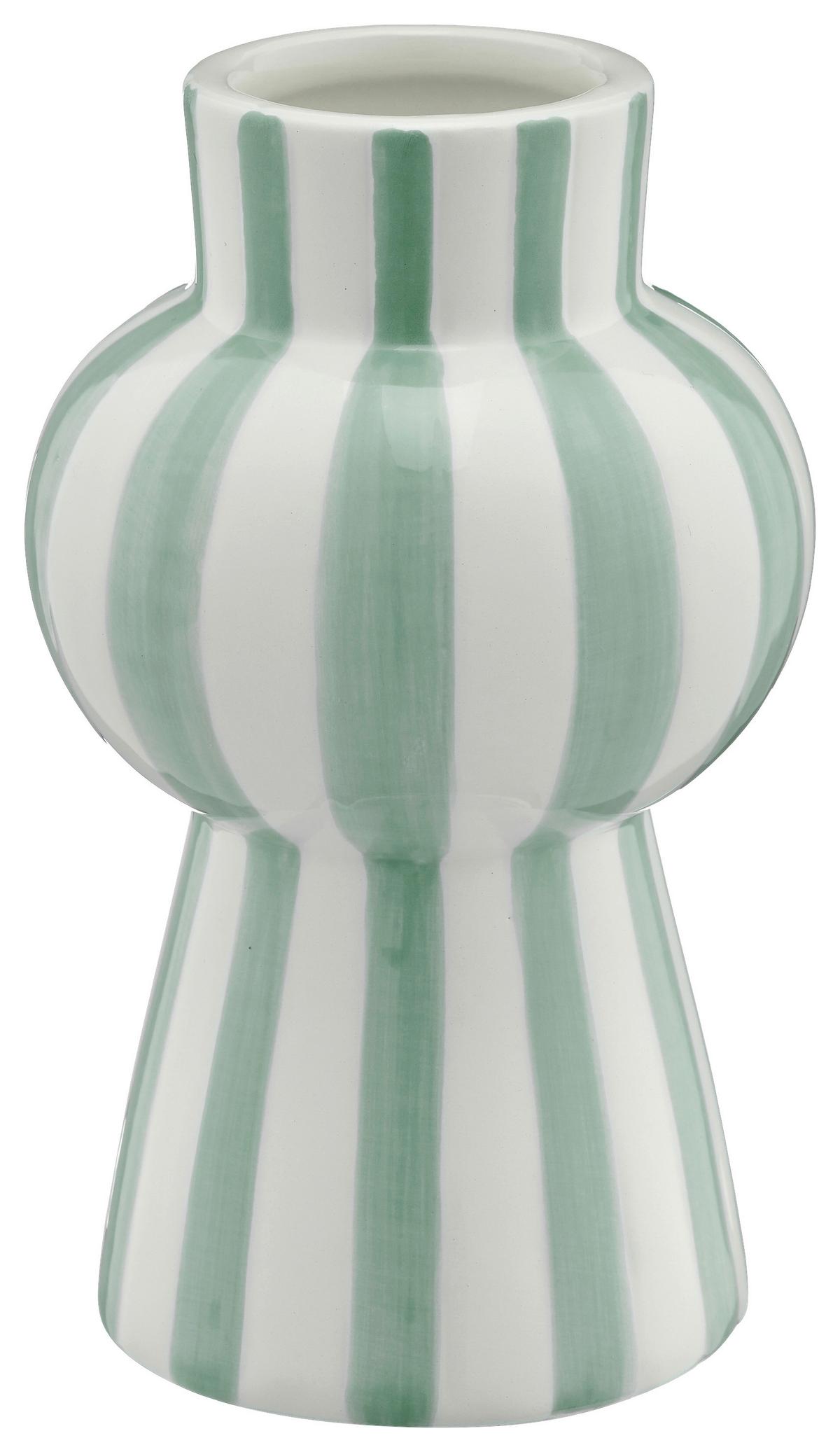 Vase Miami I Hellgrün - Hellgrün, Basics, Glas (8/14/8cm) - Mömax