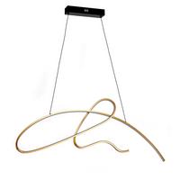LED-Hängeleuchte Sign Goldfarben max. 42 Watt - Goldfarben, Design, Metall (100/2/90cm)
