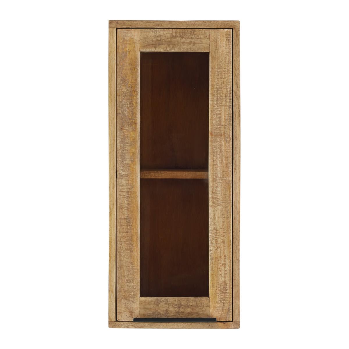 Hängeschrank Everest Naturfarben - Schwarz/Naturfarben, Natur, Holz/Metall (30/70/20cm) - Mömax