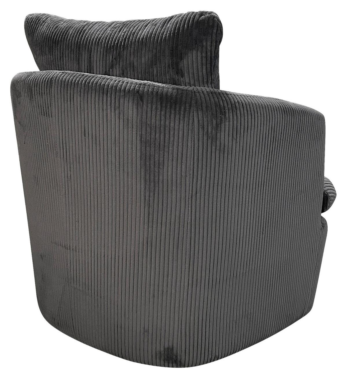 Sessel HARMONY Dunkelgrau, Cord - Dunkelgrau, Basics, Textil (72/78/77cm) - MID.YOU