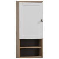 Viseča Omara Jesper, Bela, Barva Hrasta - barve niklja/bela, Basics, kovina/leseni material (30,3/70/16cm) - Stylife