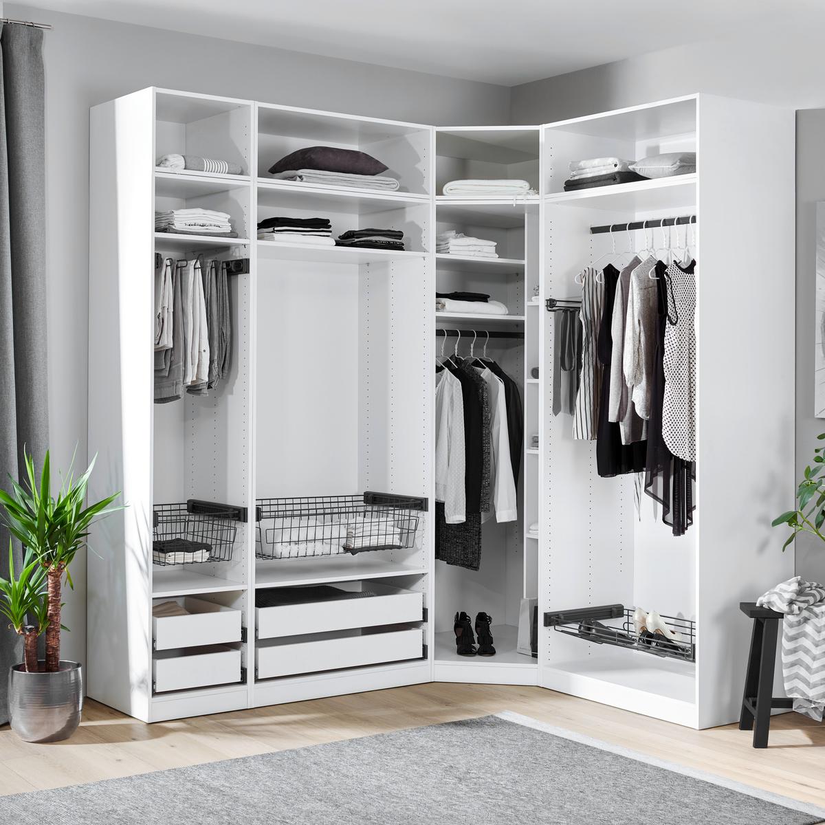 Korpus Kotne Omare Unit - bela, Moderno, leseni material (91,1/210/91,1cm) - Based