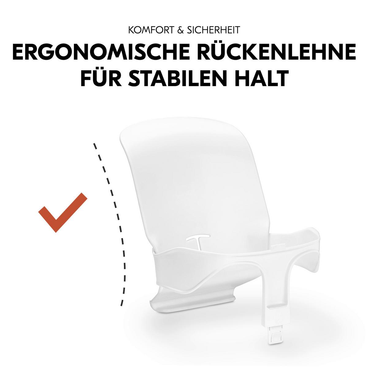 SIEDZISKO DO WYSOKIEGO KRZESŁ HIGHCHAIR BABY SEAT - biały, Basics, tworzywo sztuczne (32,5/32/34,5cm) - Hauck