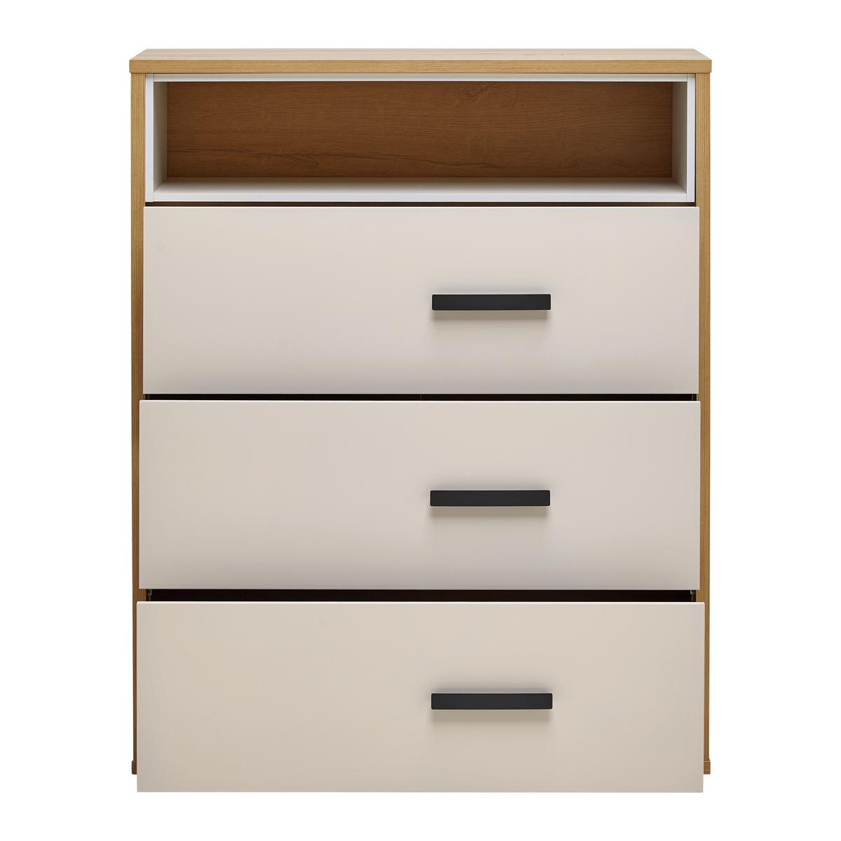 Kommode Casa Mia Kaschmirfarben - Kaschmir/Anthrazit, KONVENTIONELL, Holzwerkstoff/Metall (90/112/40.5cm) - Mömax