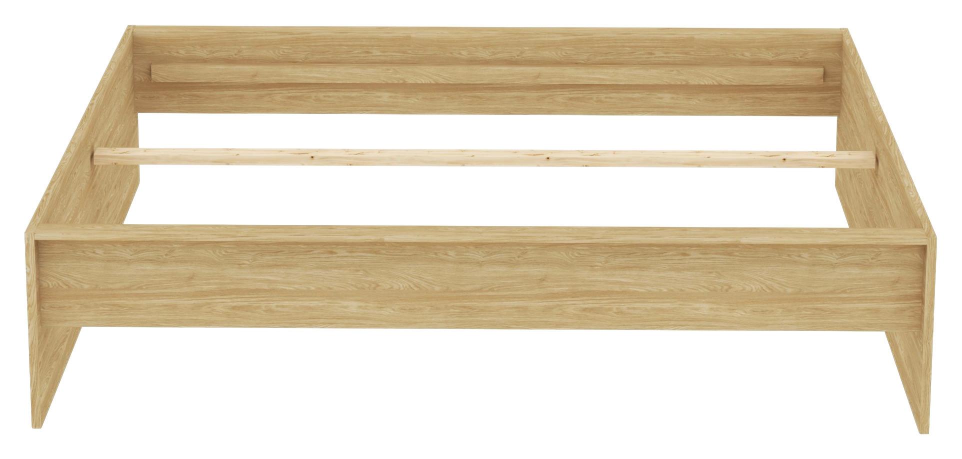 Posteljni Okvir Unit 180 - barve hrasta, Konvencionalno, leseni material (180/200cm) - Based