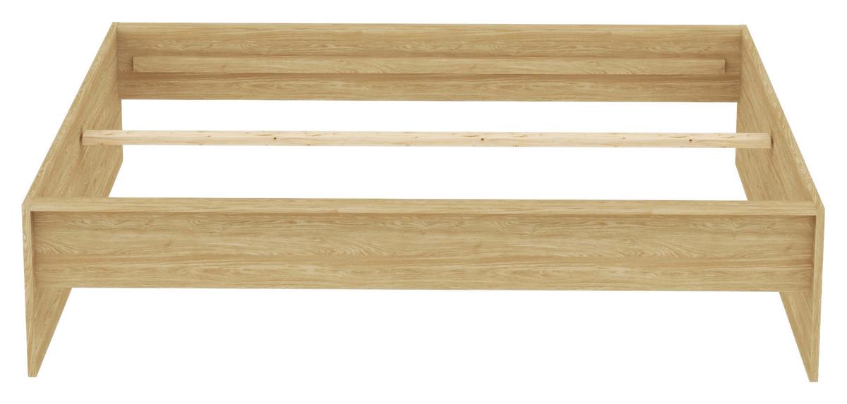 Bettrahmen Unit 180 in Eichefarben - Eichefarben, KONVENTIONELL, Holzwerkstoff (180/200cm) - Based