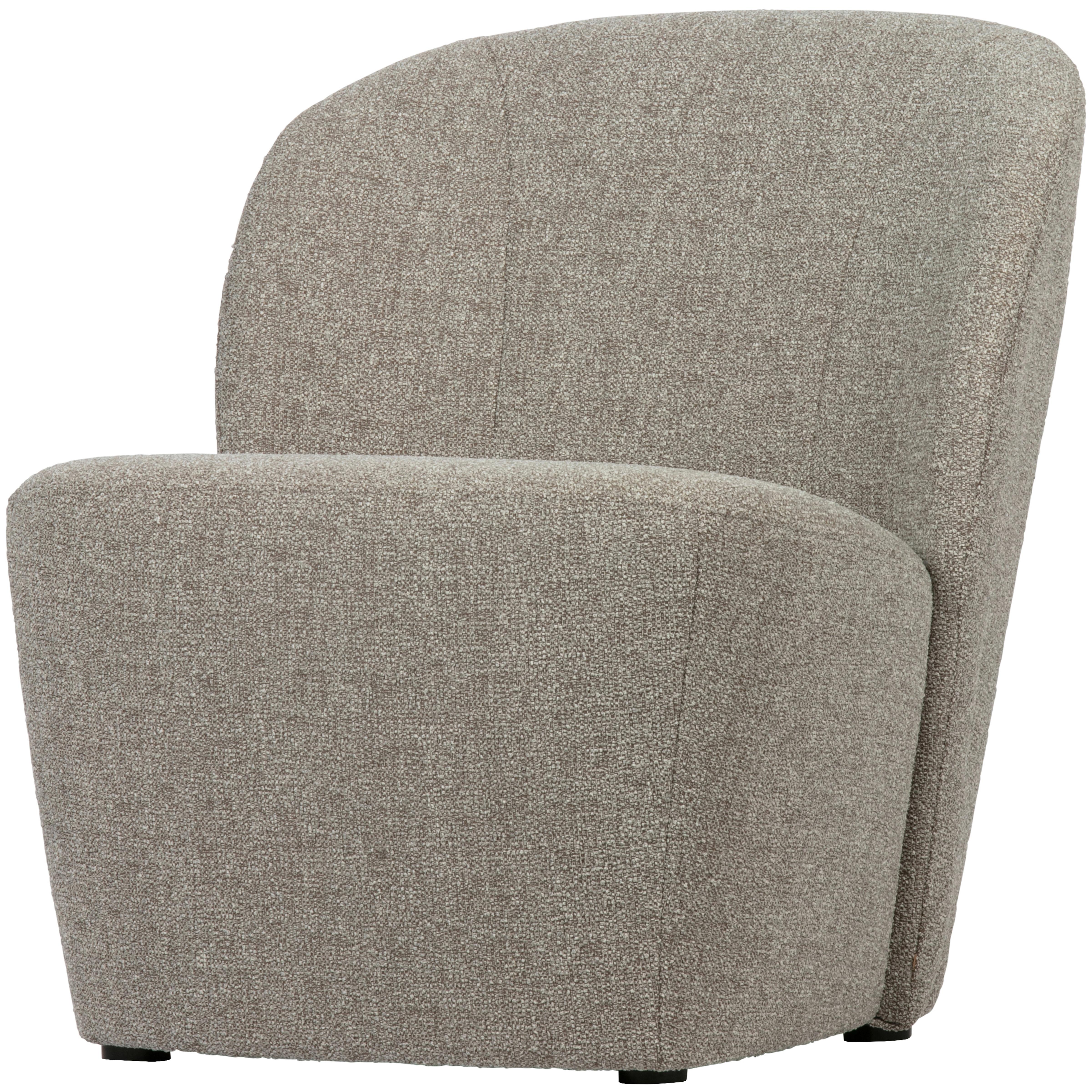 Cocktailsessel Lofty Naturfarben Webstoff - Schwarz/Naturfarben, Design, Kunststoff/Textil (68/75/72cm) - Livetastic