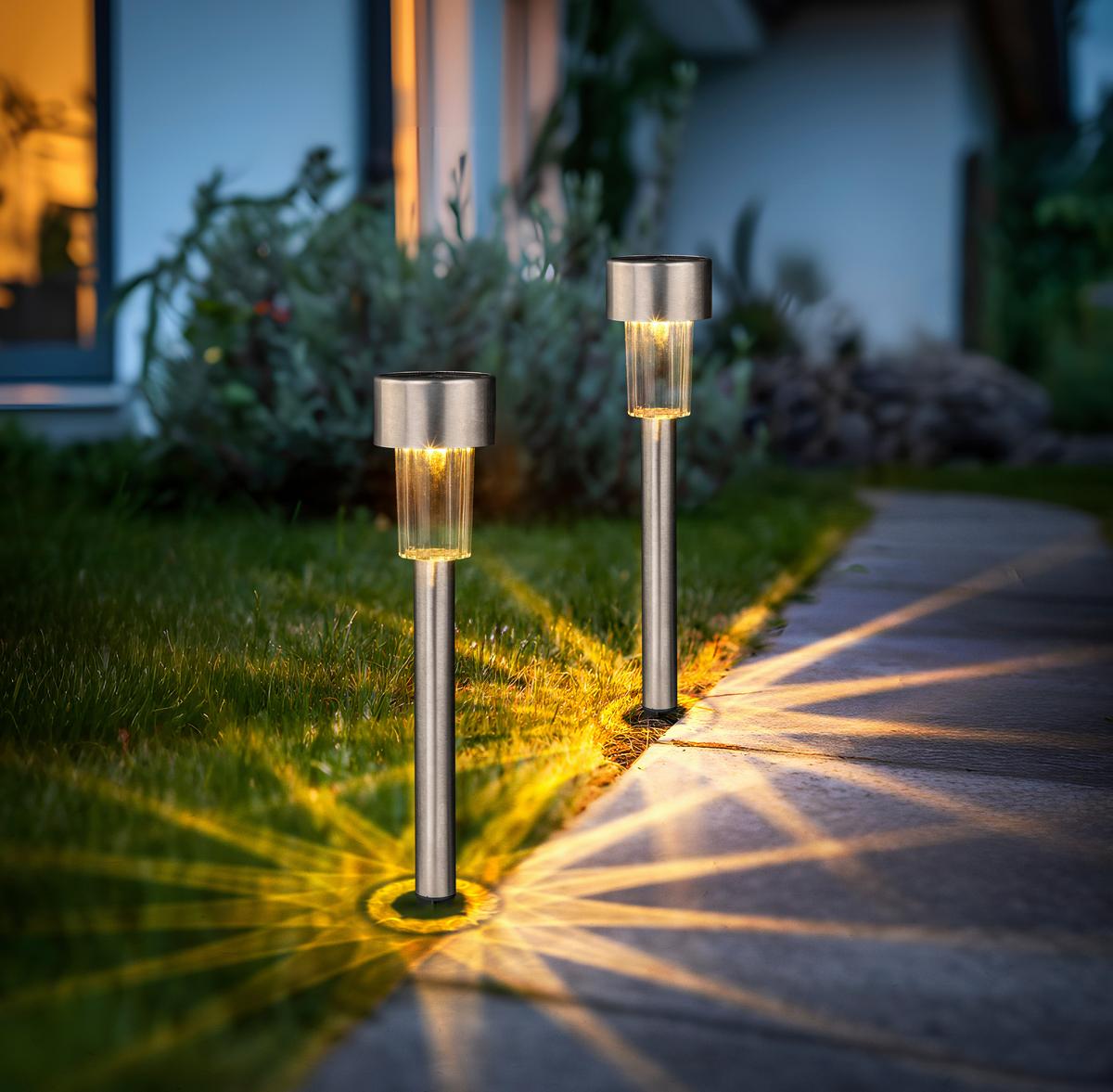 Solarna Svetilka Bil - barve nerjavečega jekla, Konvencionalno, kovina/umetna masa (4,5/30,5cm) - Mömax