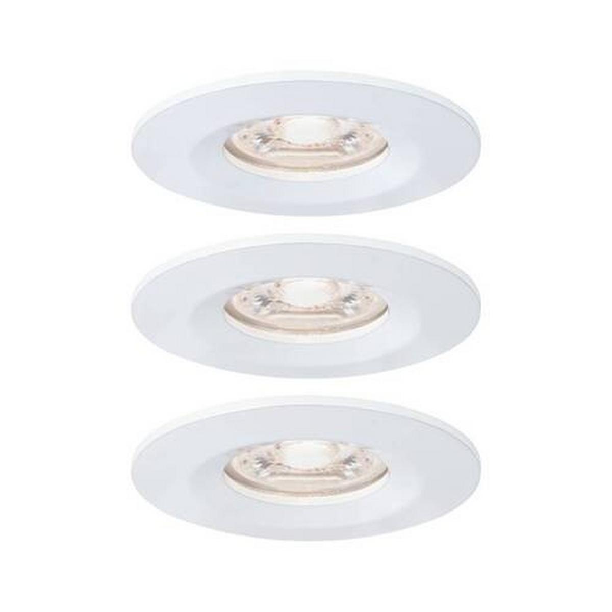 LED-Deckenleuchte Nova mini max. 4 Watt, 3-teilig - Alufarben/Weiß, Basics, Metall (6,5cm) - Paulmann